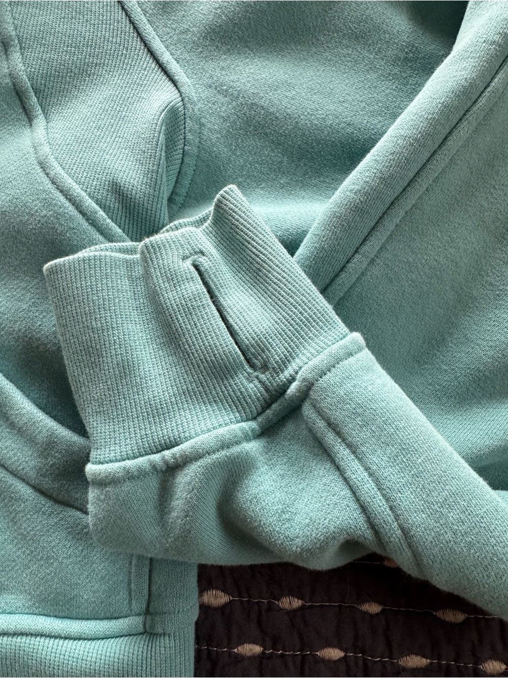 lululemon athletica Teal Cropped Half-Zip Hoodie - Picture 4 of 5